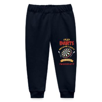 Dart Dartboard Dartpfeil - Baby Organic Sweatpants by Stanley/Stella - navy - Front