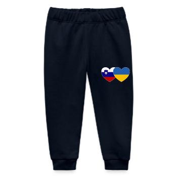 Slowenien Ukraine Flagge Herz - Baby Organic Jogginghose Baby Tumbler von Stanley/Stella - Navy - Vorne