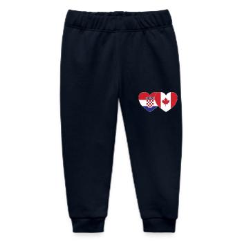 Kroatien Kanada Flagge Herz - Baby Organic Jogginghose Baby Tumbler von Stanley/Stella - Navy - Vorne
