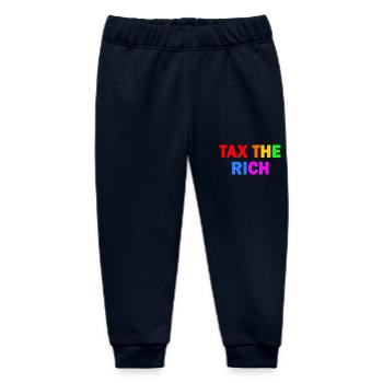 Tax the rich - Baby Organic Jogginghose Baby Tumbler von Stanley/Stella - Navy - Vorne