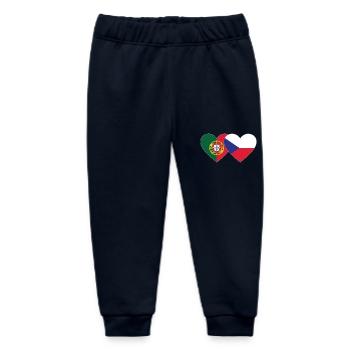 Portugal Tschechien Flagge Herz - Baby Organic Jogginghose Baby Tumbler von Stanley/Stella - Navy - Vorne