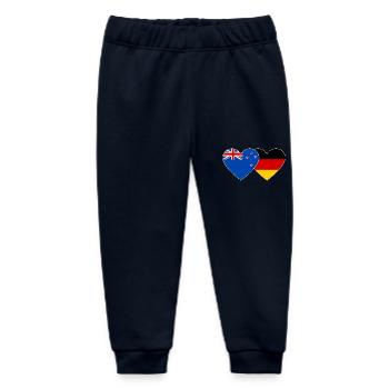 Neuseeland Deutschland Flagge Herz - Baby Organic Jogginghose Baby Tumbler von Stanley/Stella - Navy - Vorne