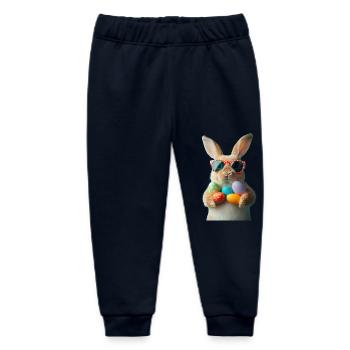Easter Bunny - Baby Organic Sweatpants by Stanley/Stella - navy - Front