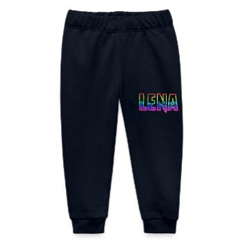 lena rs rainbow - Baby Organic Sweatpants by Stanley/Stella - navy - Front
