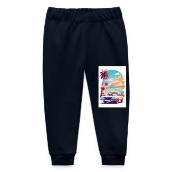 Muscle-Car - Baby Organic Jogginghose Baby Tumbler von Stanley/Stella - Navy - Vorne