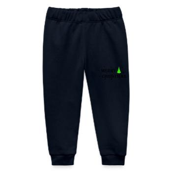 Merry Christmas - Baby Organic Sweatpants by Stanley/Stella - navy - Front