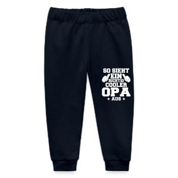 This is what a really cool grandpa looks like - Baby Organic Sweatpants by Stanley/Stella - navy - Front