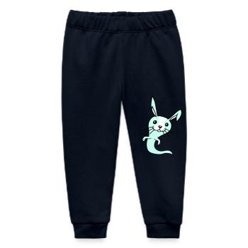 Bunny Ghost Ghost Haunting Halloween Creepy Cute - Baby Organic Sweatpants by Stanley/Stella - navy - Front