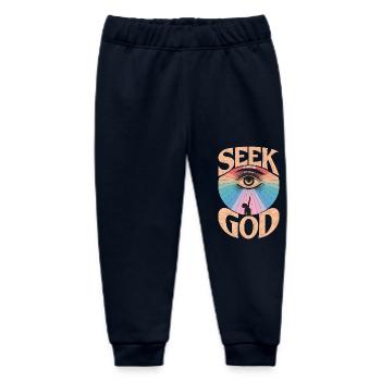 Seek God - Faithful Design - Baby Organic Sweatpants by Stanley/Stella - navy - Front