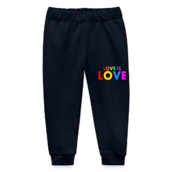 Love is love - Baby Organic Jogginghose Baby Tumbler von Stanley/Stella - Navy - Vorne
