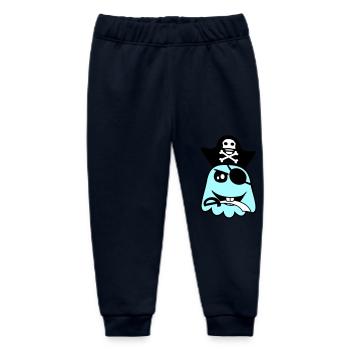Pirate Ghost Funny Evil Ghost Halloween Fun - Baby Organic Sweatpants by Stanley/Stella - navy - Front