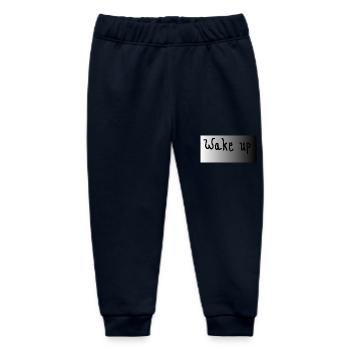 Wake up- schwarz weiß grau - Baby Organic Jogginghose Baby Tumbler von Stanley/Stella - Navy - Vorne
