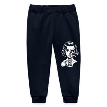 Black like my soul! Goth Coffee Emo Girl - Baby Organic Sweatpants by Stanley/Stella - navy - Front