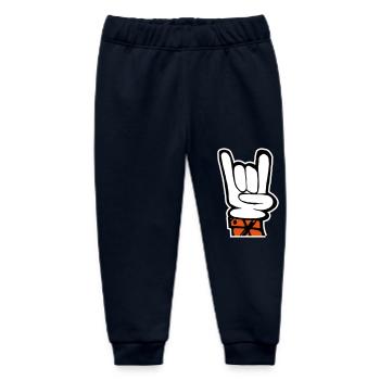 Hand rock french fork - Baby Organic Sweatpants by Stanley/Stella - navy - Front