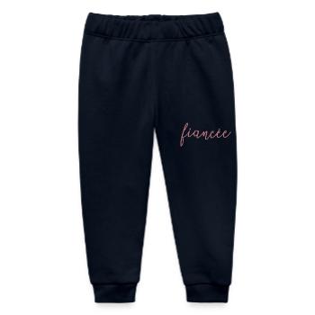 Fiancée Matching Engagement Wedding Honeymoon - Baby Organic Sweatpants by Stanley/Stella - navy - Front