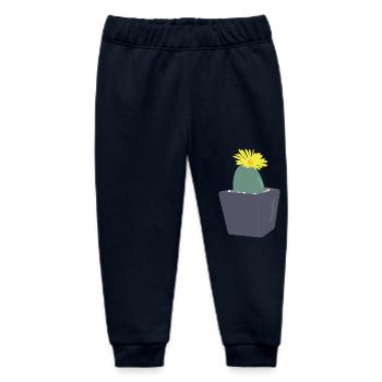 Lithops flower３ - Baby Organic Sweatpants by Stanley/Stella - navy - Front