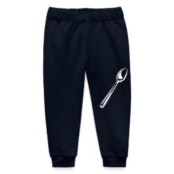 cutlery symbol spoon - Baby Organic Sweatpants by Stanley/Stella - navy - Front