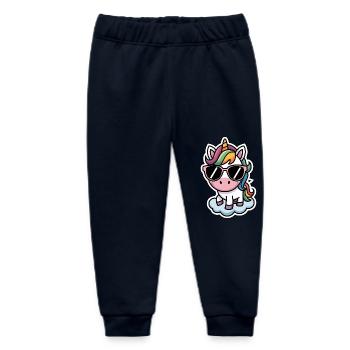 Unicorn Sticker Style - Baby Organic Jogginghose Baby Tumbler von Stanley/Stella - Navy - Vorne
