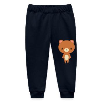 Brauner Teddybär - Baby Organic Jogginghose Baby Tumbler von Stanley/Stella - Navy - Vorne