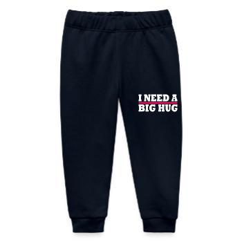 I need a big hug - Baby Organic Sweatpants by Stanley/Stella - navy - Front