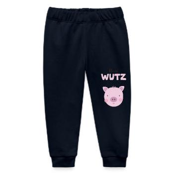 Little Pig Pink Girl Birthday Nursery - Baby Organic Sweatpants by Stanley/Stella - navy - Front