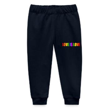 Love is love - Baby Organic Jogginghose Baby Tumbler von Stanley/Stella - Navy - Vorne