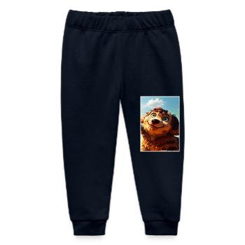 A brown-ginger puppy. - Baby Organic Sweatpants by Stanley/Stella - navy - Front