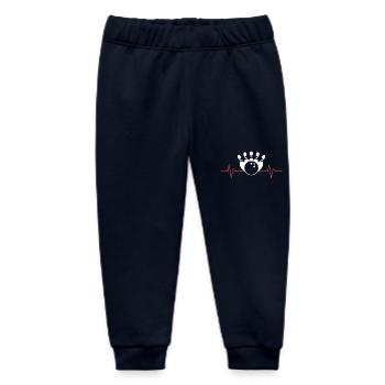 Bowling-Herzschlag - Baby Organic Jogginghose Baby Tumbler von Stanley/Stella - Navy - Vorne