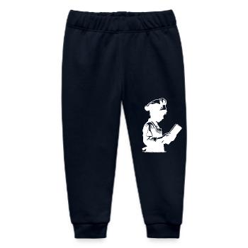 Trainee Chef and Hobby Baker Silhouette Portrait - Baby Organic Sweatpants by Stanley/Stella - navy - Front
