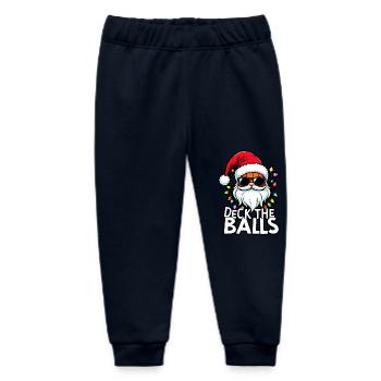 Basketball Im Weihnachtsmannkostüm "Deck The Balls - Baby Organic Jogginghose Baby Tumbler von Stanley/Stella - Navy - Vorne