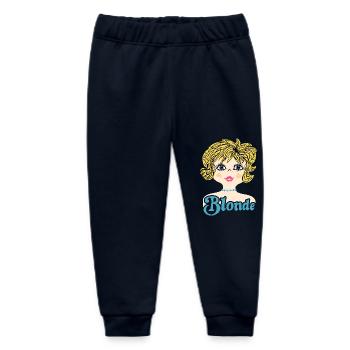Retro Illustration Blonde - Baby Organic Jogginghose Baby Tumbler von Stanley/Stella - Navy - Vorne