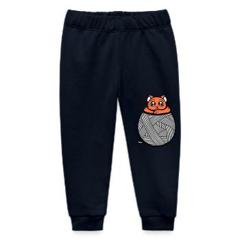 Katze Wollknäuel Faden Wollball Nähen Stricken Süß - Baby Organic Jogginghose Baby Tumbler von Stanley/Stella - Navy - Vorne