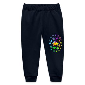 STERNE Sternchen viele Sterne - Baby Organic Jogginghose Baby Tumbler von Stanley/Stella - Navy - Vorne