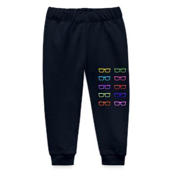 Colourful Glasses - Baby Organic Sweatpants by Stanley/Stella - navy - Front
