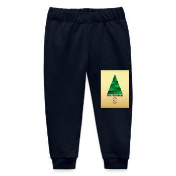 Modern Abstract Christmas Tree Modern Abstract - Baby Organic Sweatpants by Stanley/Stella - navy - Front