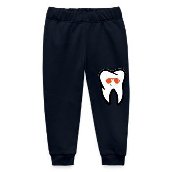 Tooth Sunglasses - Baby Organic Sweatpants by Stanley/Stella - navy - Front