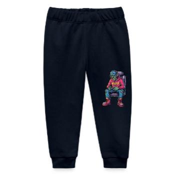 Undead Gamer: Zombie Gamer Trucker - Baby Organic Sweatpants by Stanley/Stella - navy - Front