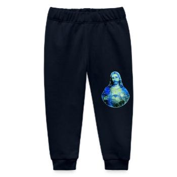 Starry Night Jesus van Gogh Jesus Christ Jesus - Baby Organic Sweatpants by Stanley/Stella - navy - Front
