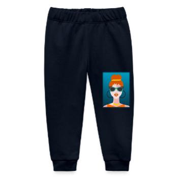 WIFE. DAUGHTER. ADOLESCENT. WOMEN'S DAY - Baby Organic Sweatpants by Stanley/Stella - navy - Front