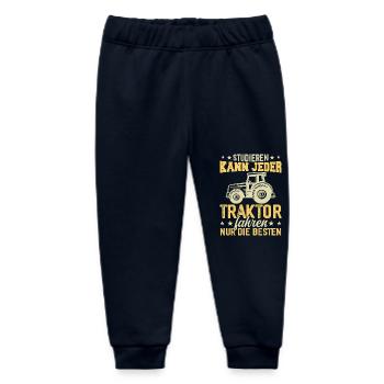Studieren kann jeder traktor fahren nur die besten - Baby Organic Jogginghose Baby Tumbler von Stanley/Stella - Navy - Vorne