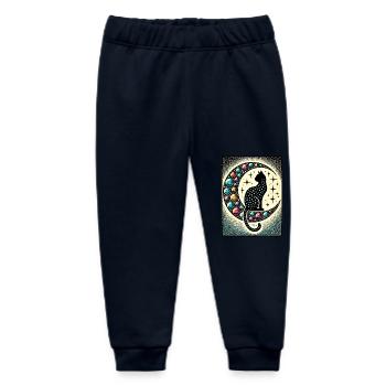 Schwarze Katze Luna - Baby Organic Jogginghose Baby Tumbler von Stanley/Stella - Navy - Vorne