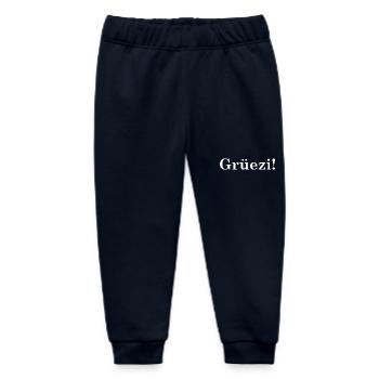 Grüezi - Schweiz - Switzerland - Swiss - Suisse - Baby Organic Jogginghose Baby Tumbler von Stanley/Stella - Navy - Vorne
