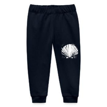 Camino - Scallop - Pilgrimage - Santiago - Baby Organic Sweatpants by Stanley/Stella - navy - Front