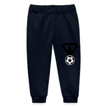 Fussball Fan - Baby Organic Jogginghose Baby Tumbler von Stanley/Stella - Navy - Vorne