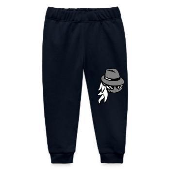 Horse Gangster Hat Sunglasses Criminal Cool - Baby Organic Sweatpants by Stanley/Stella - navy - Front