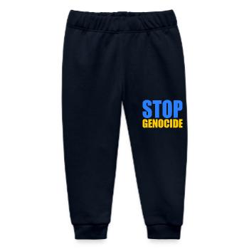 Stop genocide - Baby Organic Sweatpants by Stanley/Stella - navy - Front
