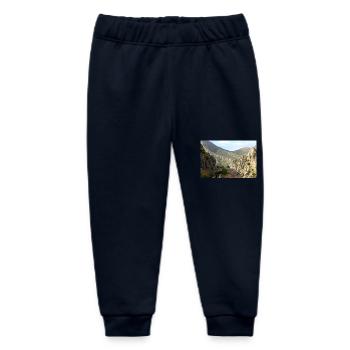 Mountain Mountains Mountain Landscape Poster - Baby Organic Sweatpants by Stanley/Stella - navy - Front