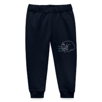 Eat sleep repeat - Baby Organic Sweatpants by Stanley/Stella - navy - Front