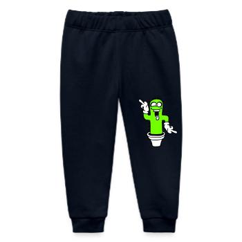 Cactus Cacti Face Prickly Funny Grimace - Baby Organic Sweatpants by Stanley/Stella - navy - Front