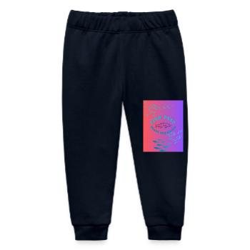 Fish Deep Brave The Arctic - Baby Organic Sweatpants by Stanley/Stella - navy - Front